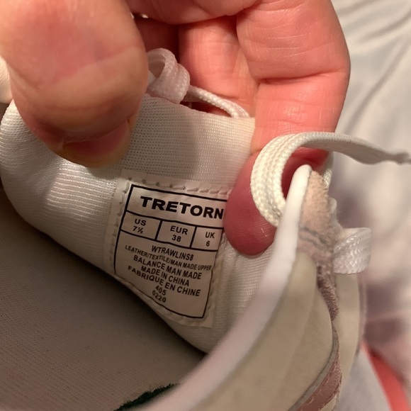 Tretorn Rawlings speckle cream blush pink sneakers trainers low top size 7.5 - Picture 10 of 10